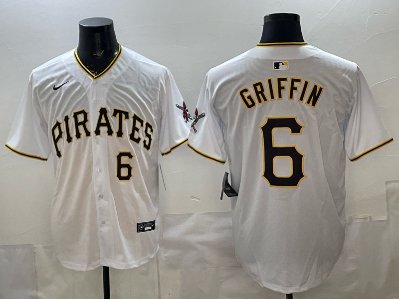 Men Pittsburgh Pirates #6 Griffin white Game 2026 Nike MLB Jersey 0401004->pittsburgh pirates->MLB Jersey